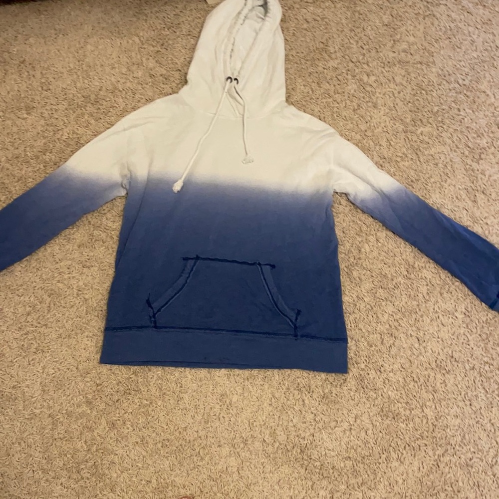 White/Blue ombré Hollister hoodie